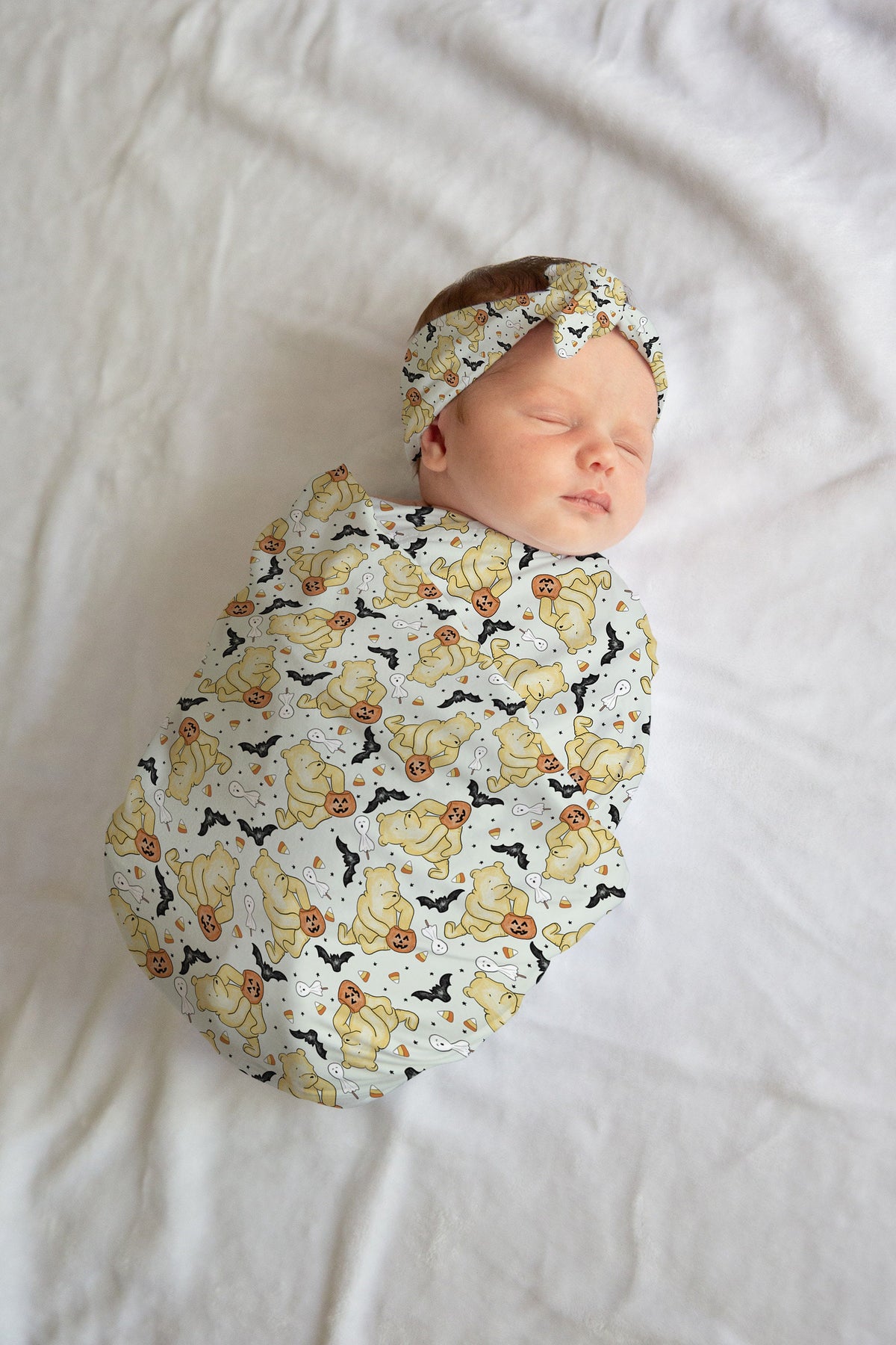 Personalized Winnie the Pooh Newborn Swaddle Set