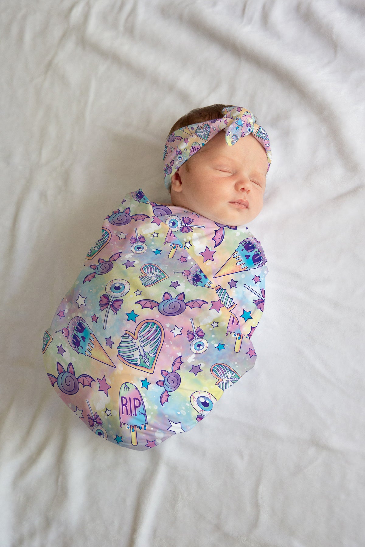 Personalized Gothic Halloween Swaddle Set