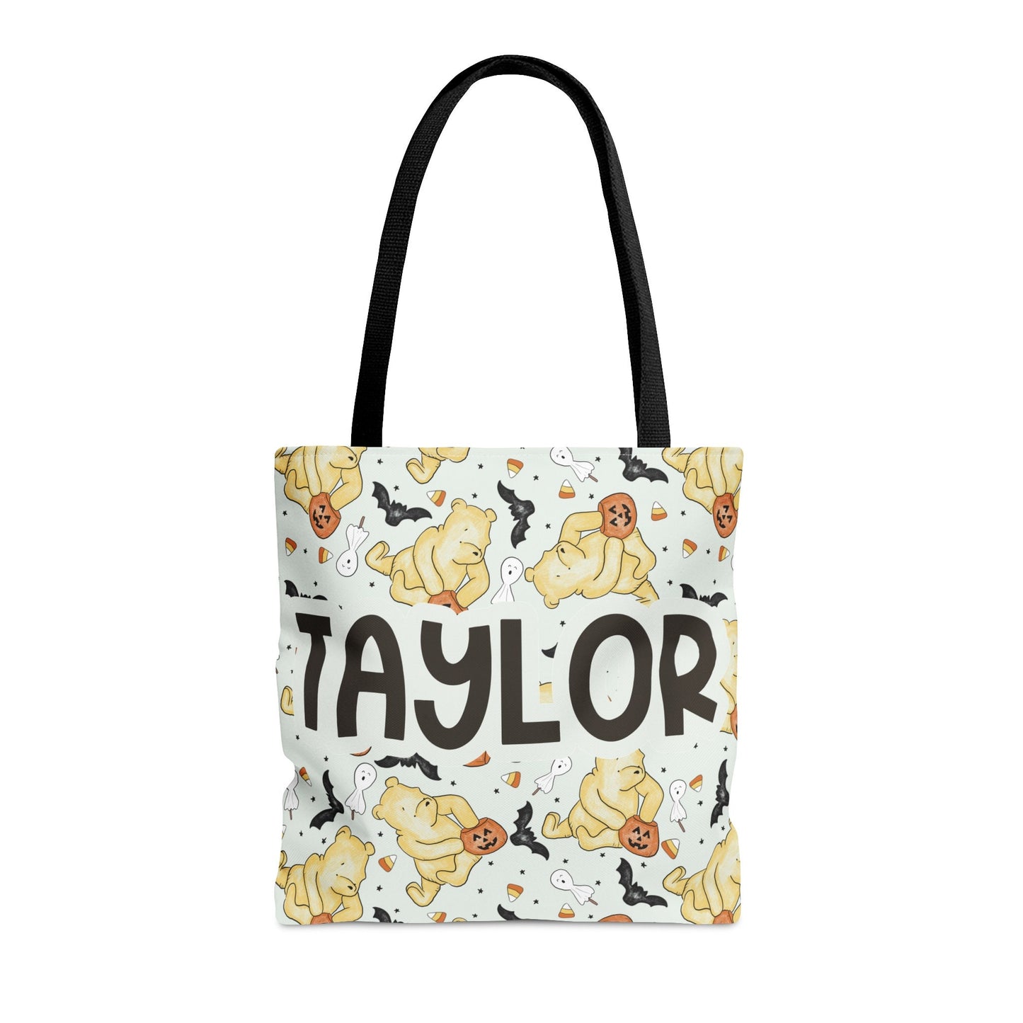 Personalized Winnie the pooh halloween tote bag, winnie the pooh trick or treat bag, winnie the pooh candy bag