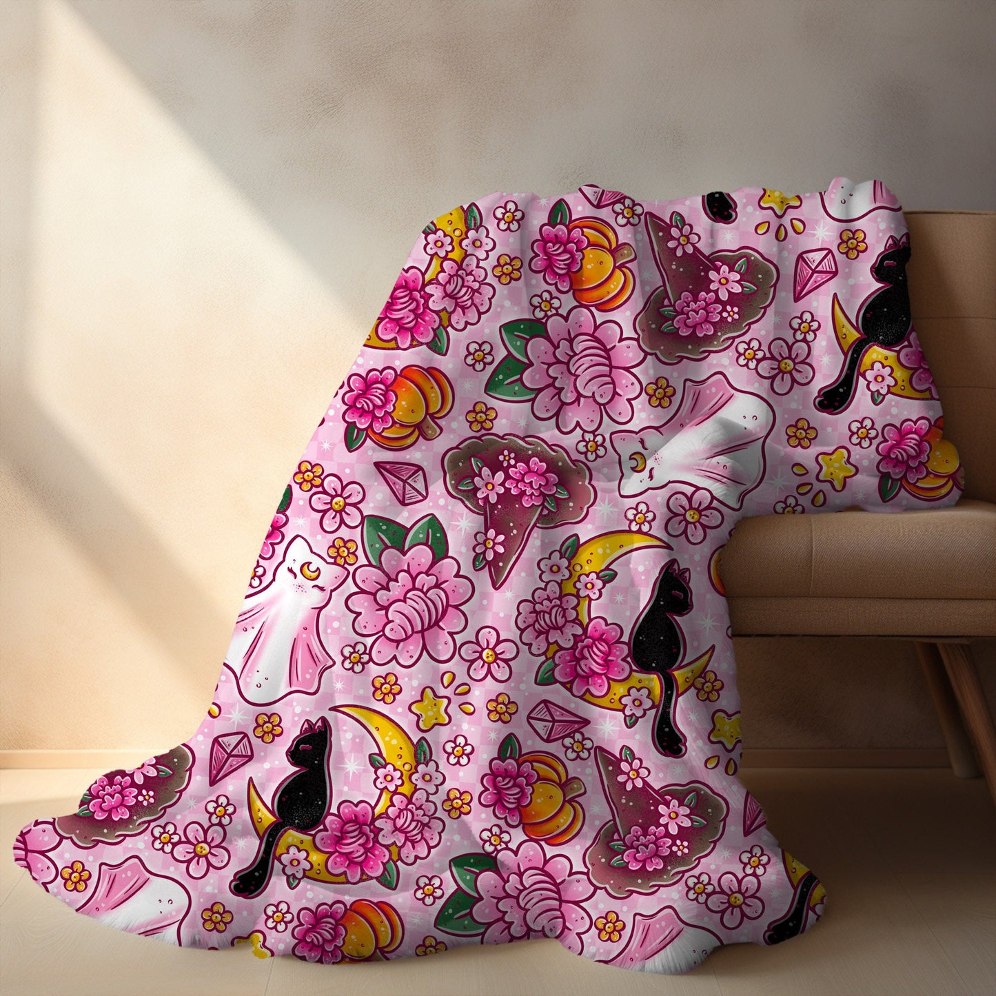 Personalized Halloween Blanket Witchy Fall Decor