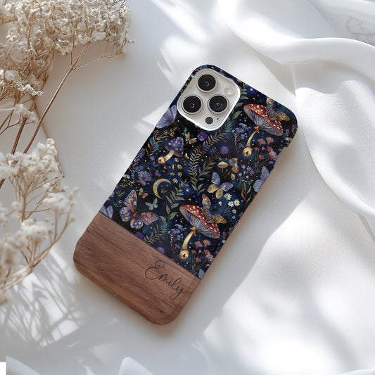 Custom dark floral MAGSAFE phone case for iPhone 16, 15, 14, 13 Pro Max, case Celestial Witch Garden botanical personalized phone case