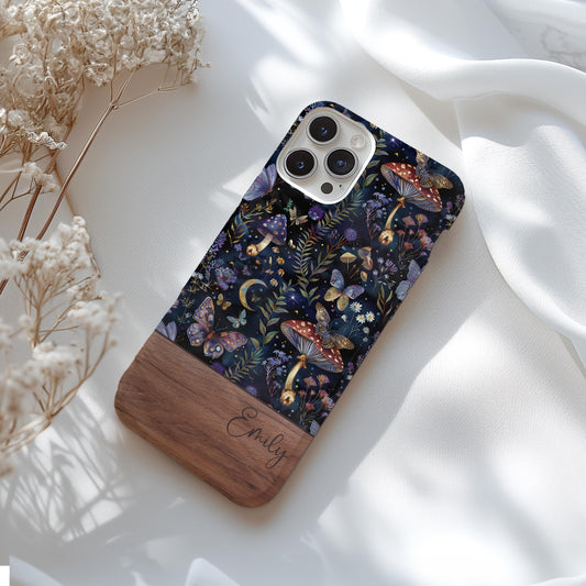 Custom dark floral MAGSAFE phone case for iPhone 16, 15, 14, 13 Pro Max, case Celestial Witch Garden botanical personalized phone case