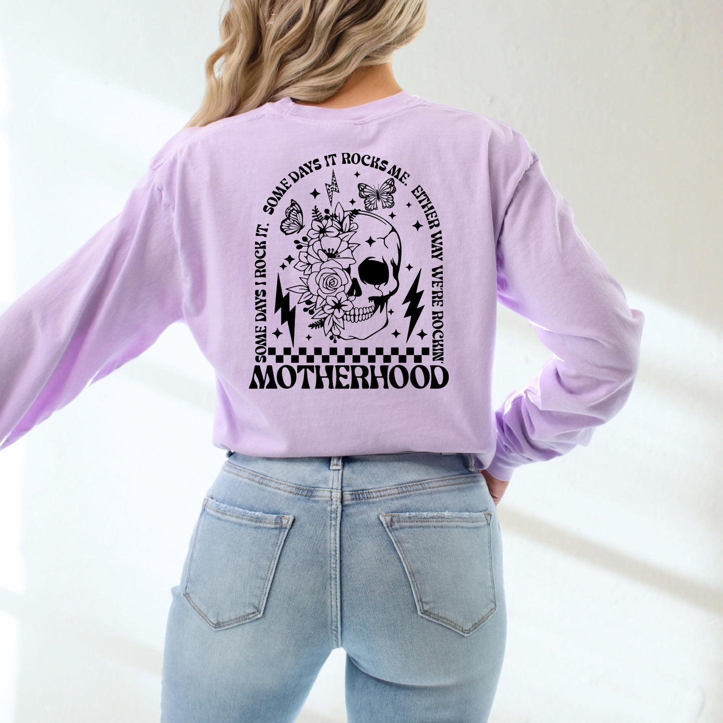 Rocking Motherhood Comfort Colors Sweater pull over crew neck mom sweater funny saying