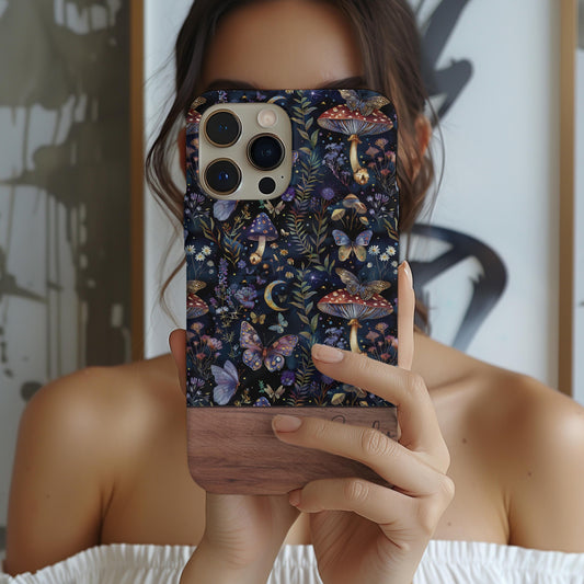 Custom dark floral MAGSAFE phone case for iPhone 16, 15, 14, 13 Pro Max, case Celestial Witch Garden botanical personalized phone case