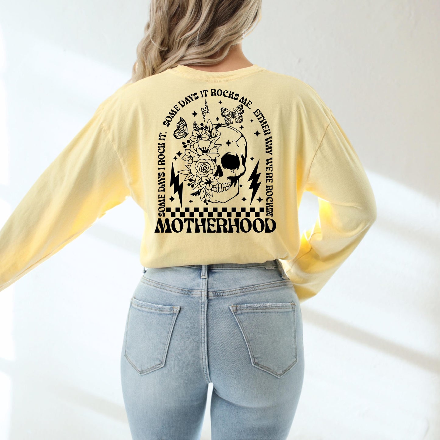 Rocking Motherhood Comfort Colors Sweater pull over crew neck mom sweater funny saying