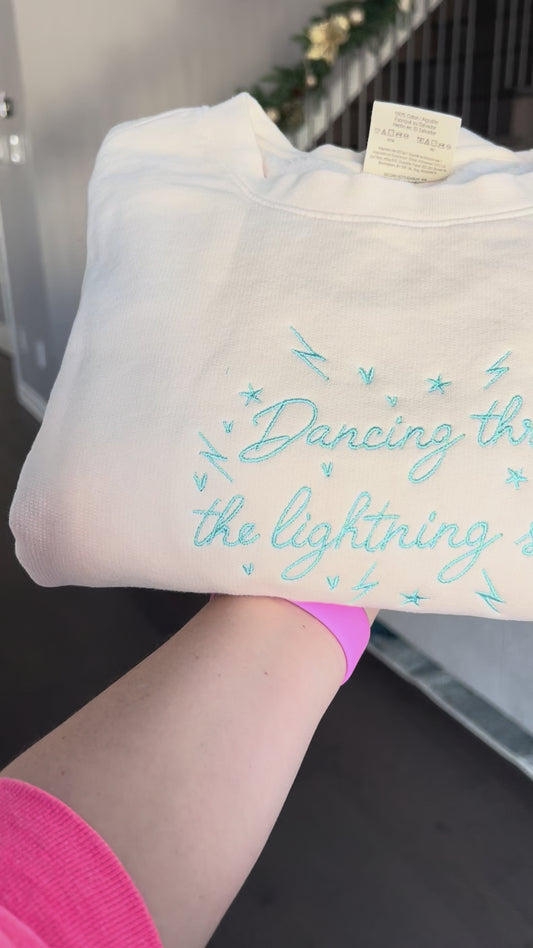 Taylor Swift inspired Embroidery Sweater / T-shirt my dancing through the lighting strike